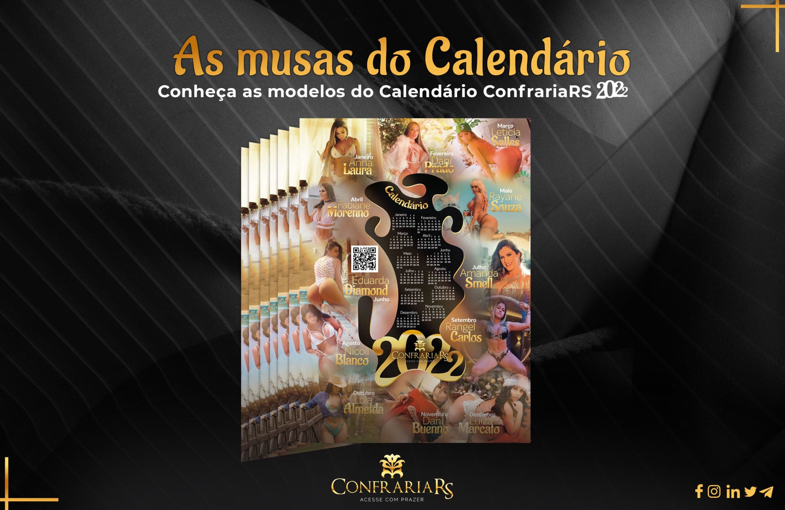 Calendário ConfrariaRS 2022: Conheça as 12 modelos selecionadas